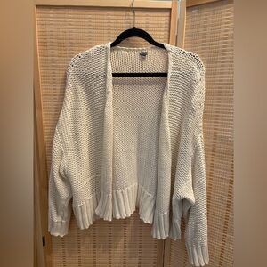 Aerie Cream Chunky Knit Cardigan Sweater